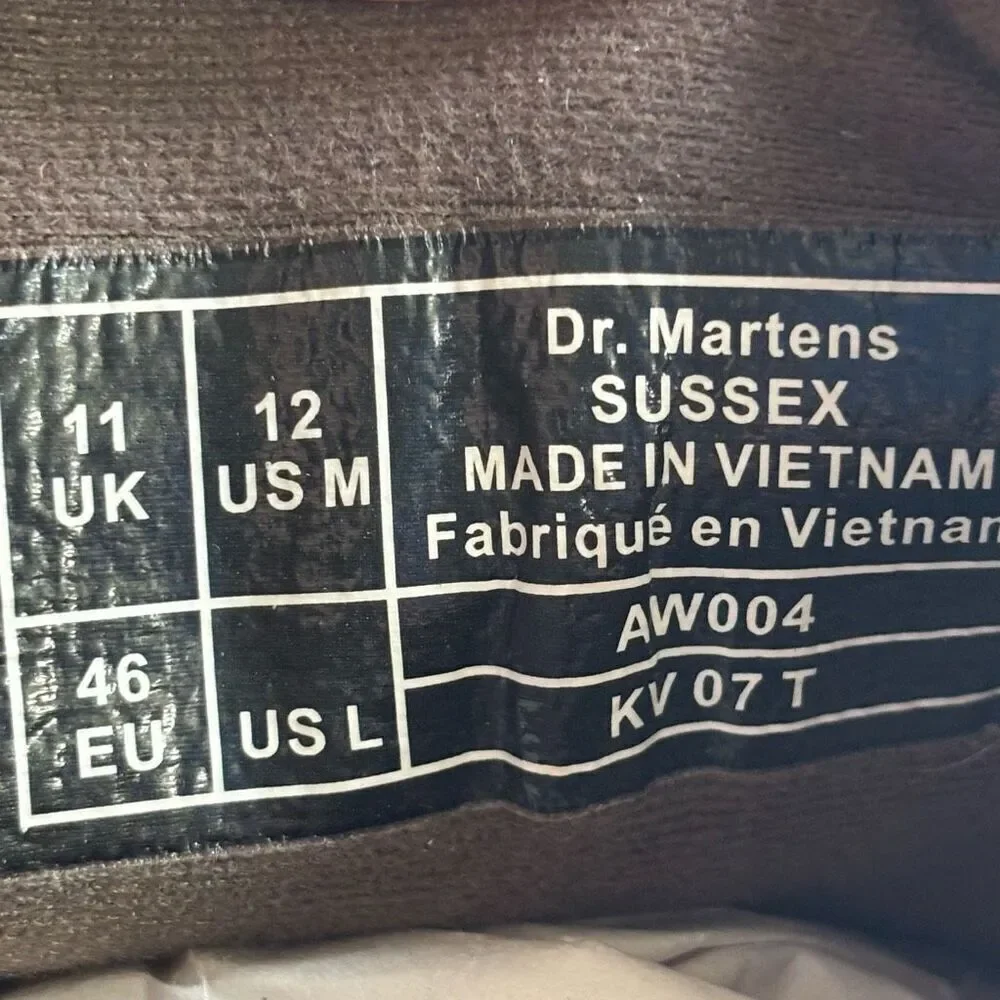 Dr martens sussex bear track slip resistant chukka boots dark drown size 12